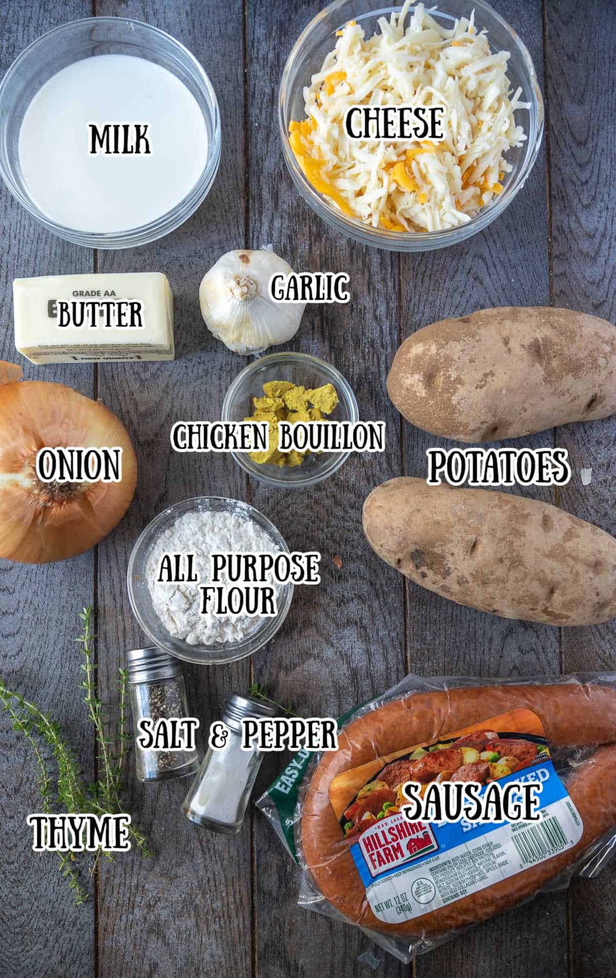 All the ingredients needed for this recipe