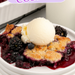 Southern fruit cobbler pinterest pin.