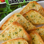 Chessy ciabatta garlic bread pinterest pin.