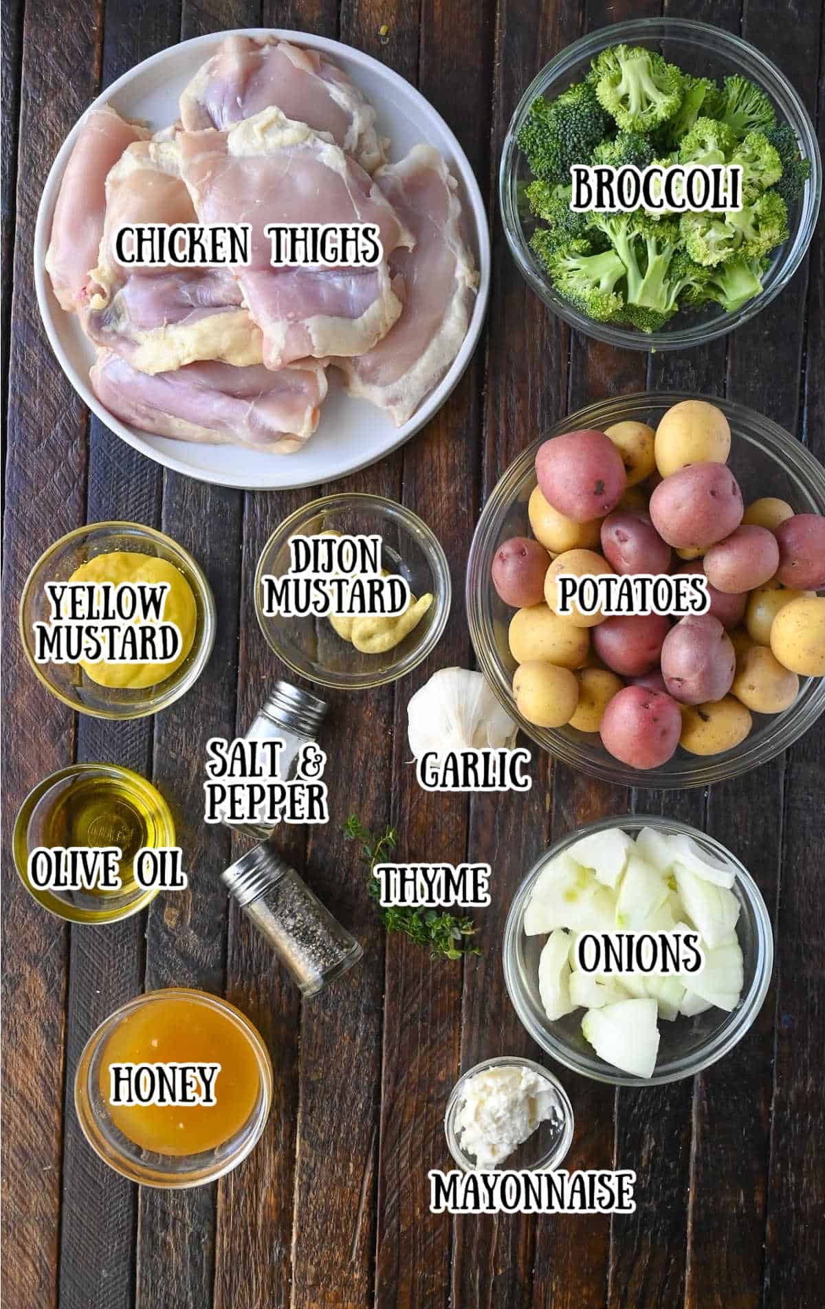 All the ingredients needed for this recipe.