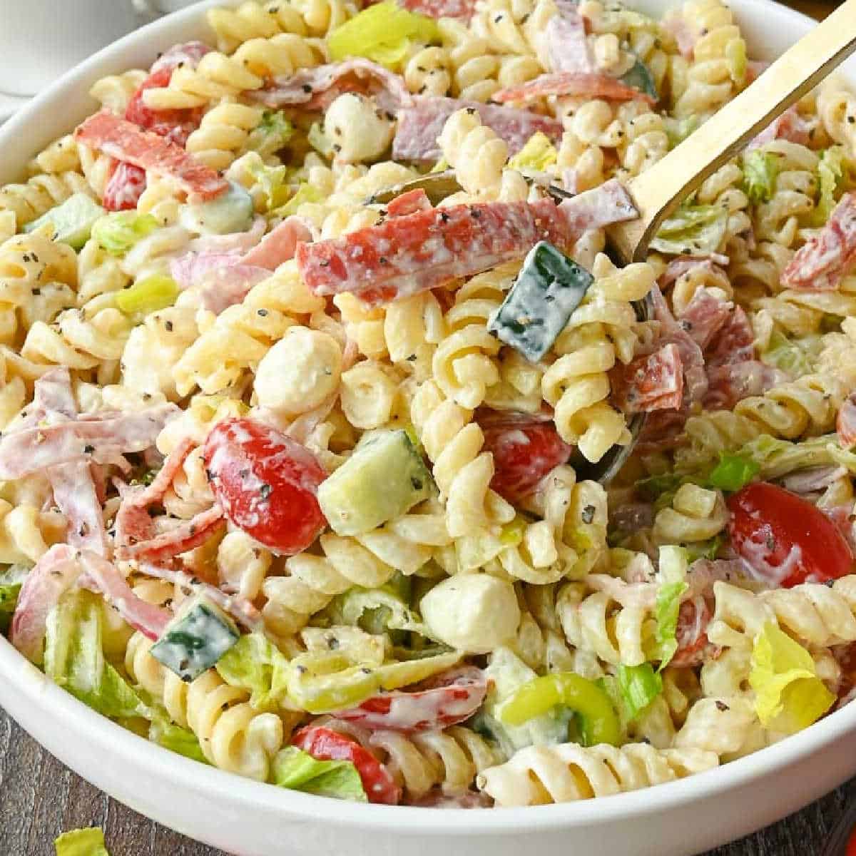 Grinder Pasta Salad | Butter Your Biscuit