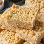 A stack of rice crispy treats.