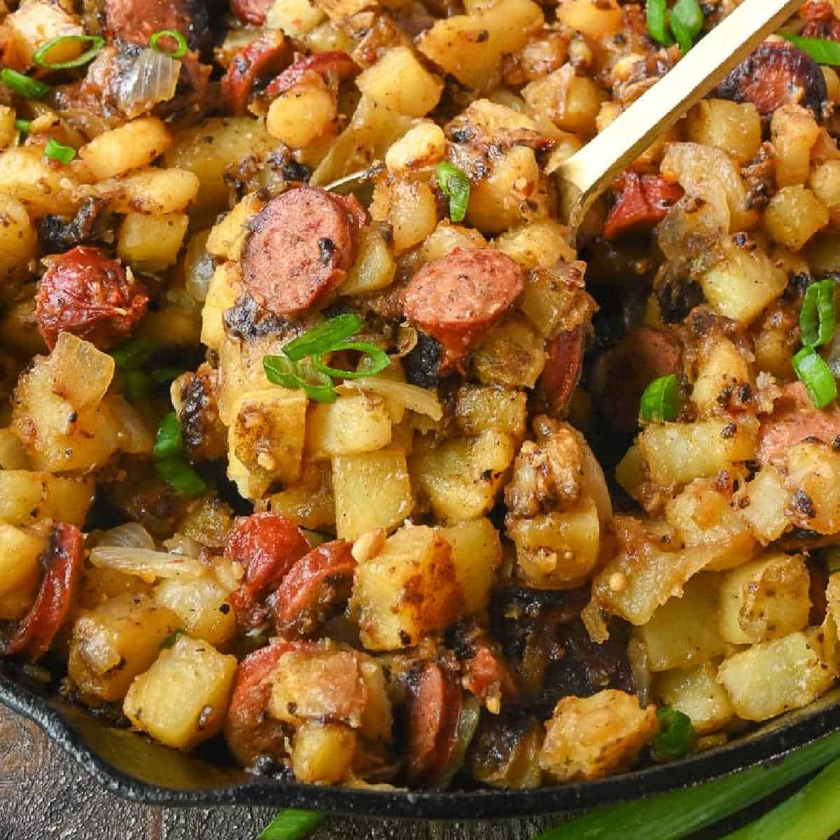 Southern Fried Potatoes and Sausage