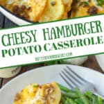 Cheesy hamburger potato casserole pinterest pin