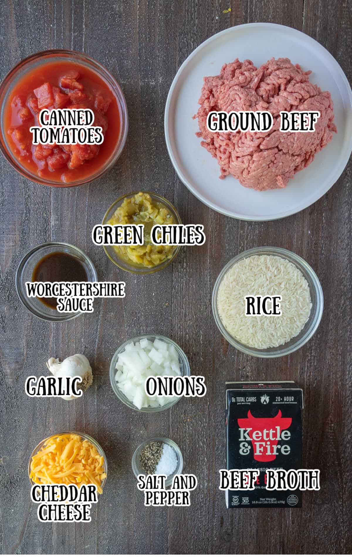 All the ingredients needed for the recipe.