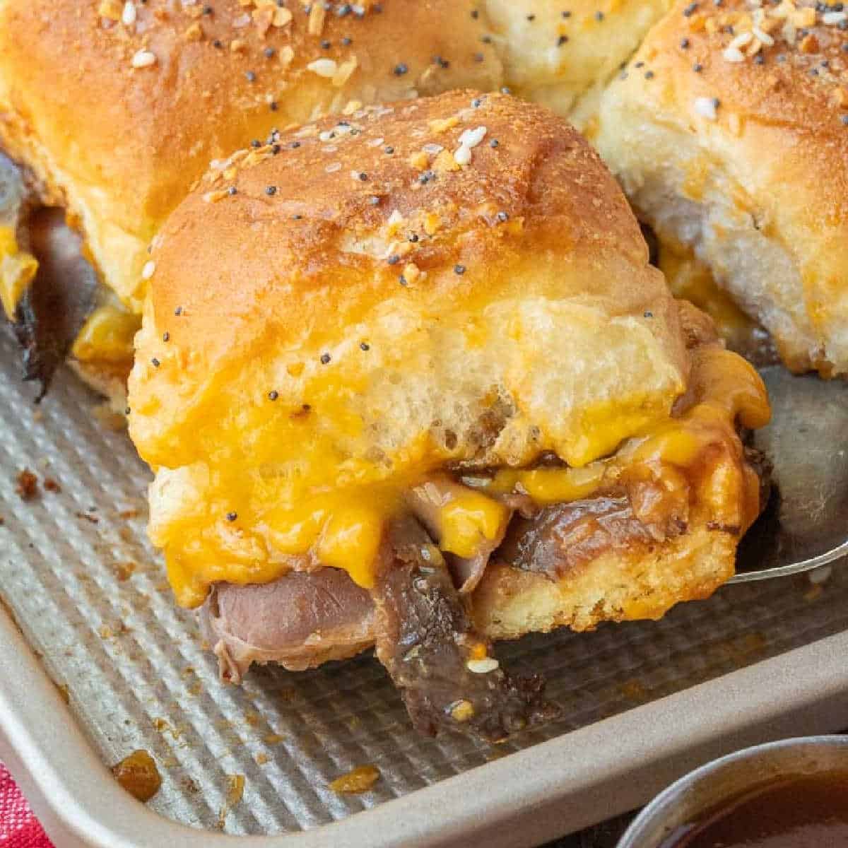 Roast Beef and Cheddar Sliders | Butter Your Biscuit