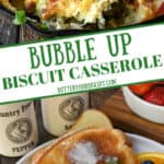 Bubble up biscuit casserole pinterest pin.