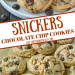 Snickers cookies pinterest pin.