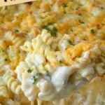 Pinterest graphic for 5 cheese mac and cheese.