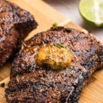 Pinterest graphic featuring top sirloin steak.
