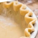 Pinterest graphic featuring homemade pie crust.