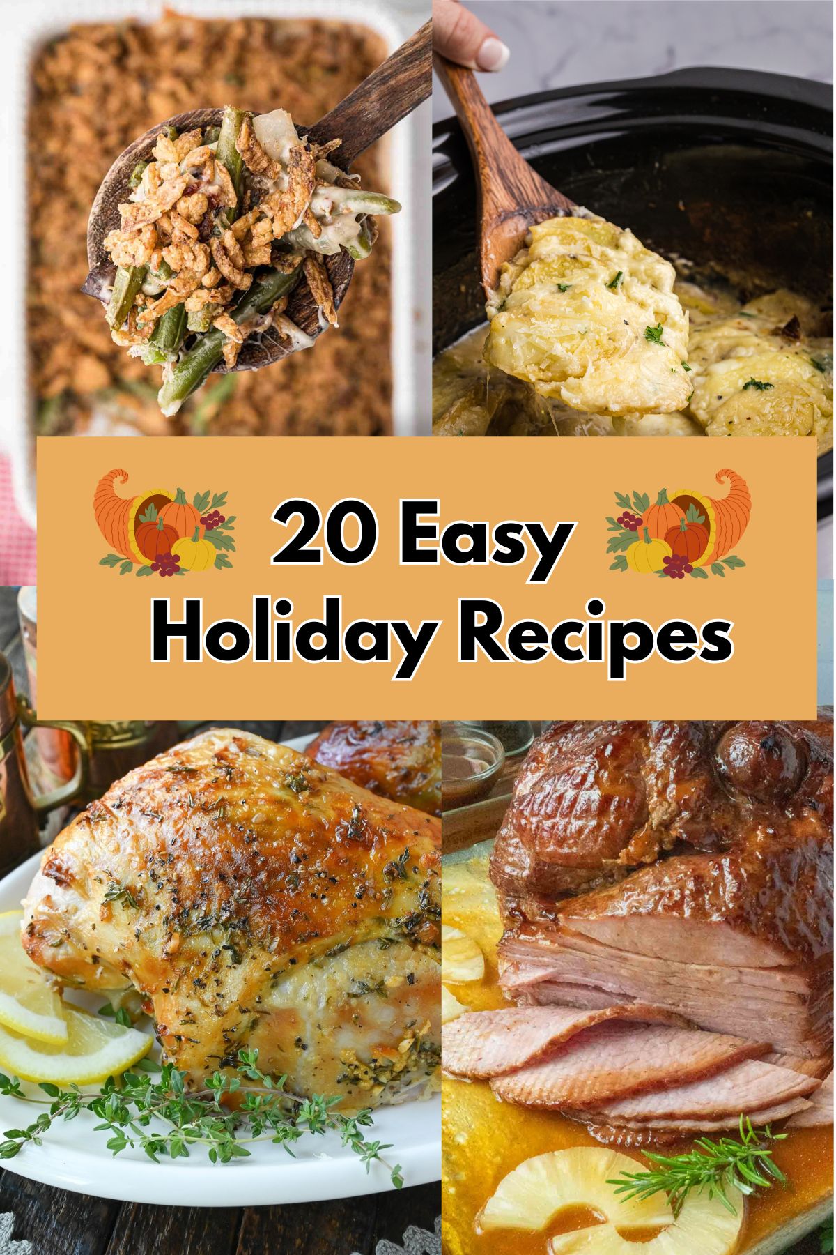 20 easy holiday recipe pin