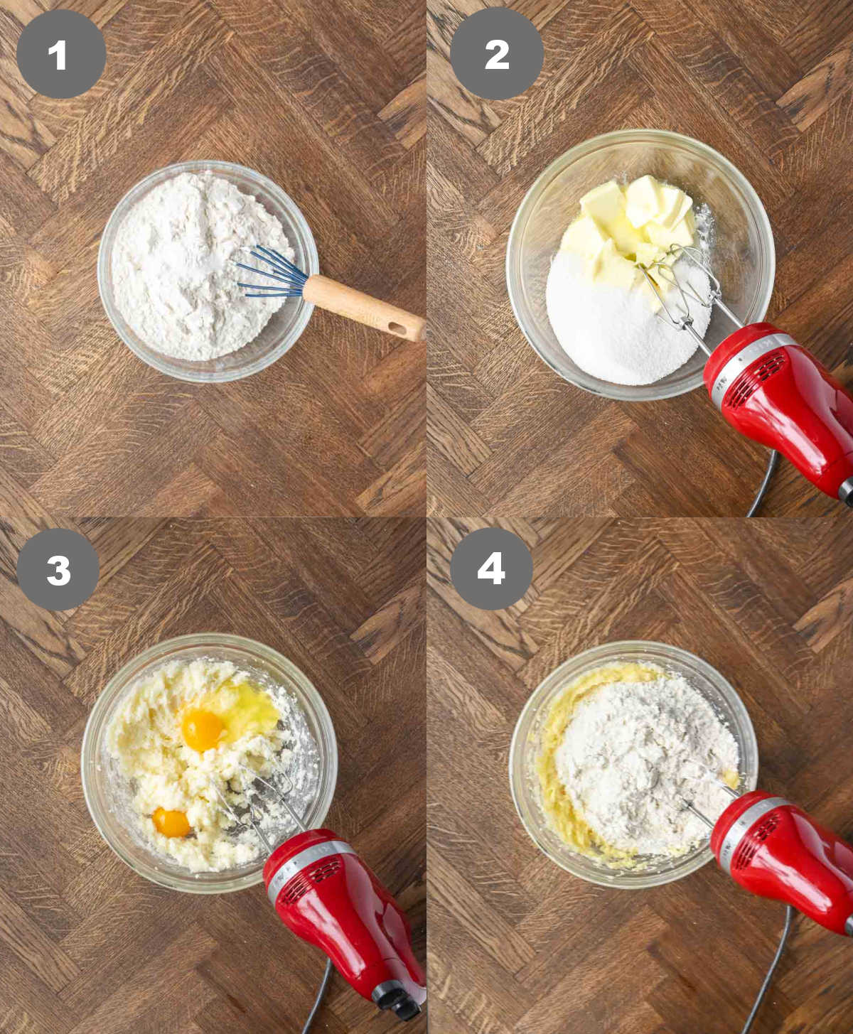 Sugar cookie dough mixed in a bowl.