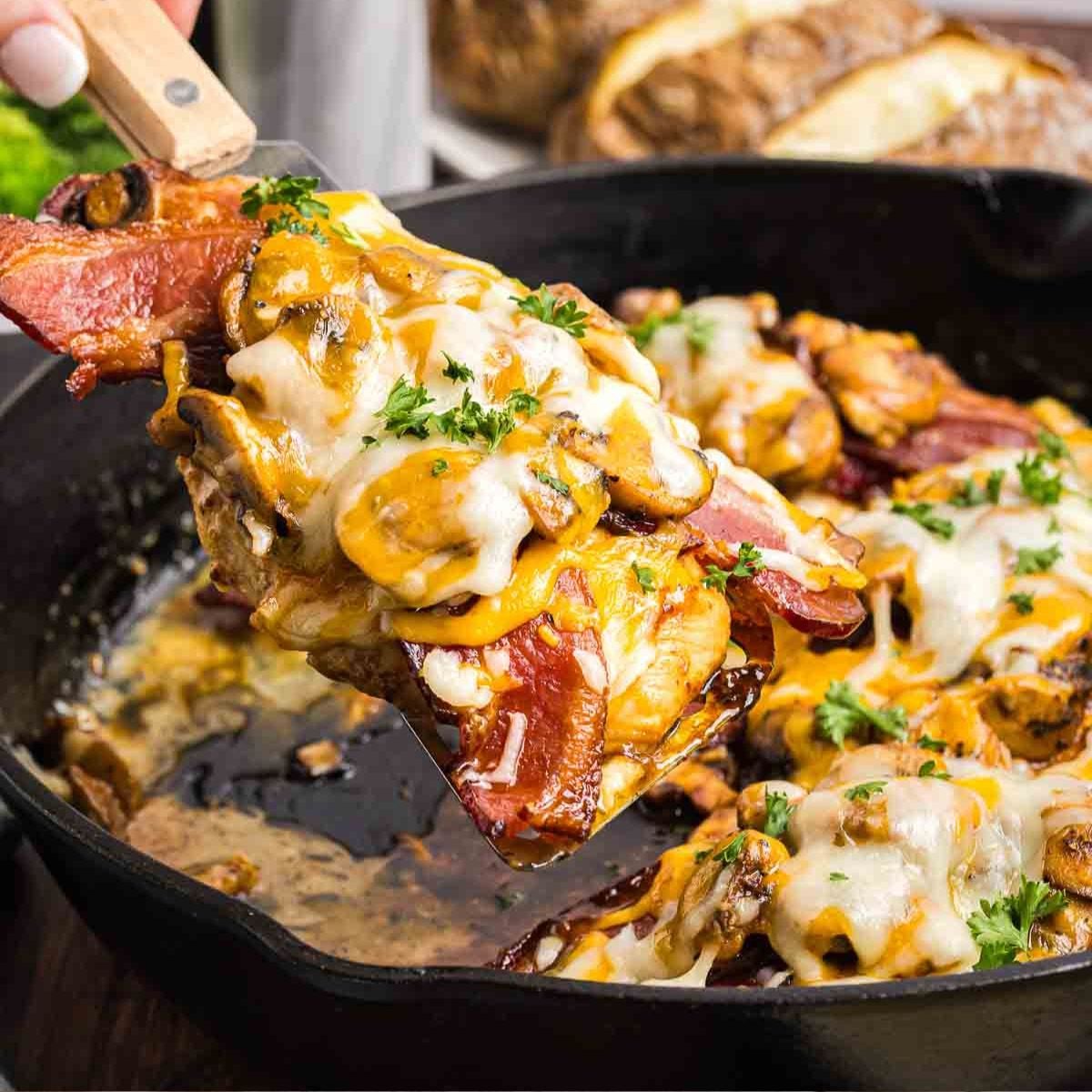 Close up of outback steakhouse alice springs chicken recipe.