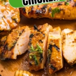 Honey mustard grilled chicken pinterest pin.