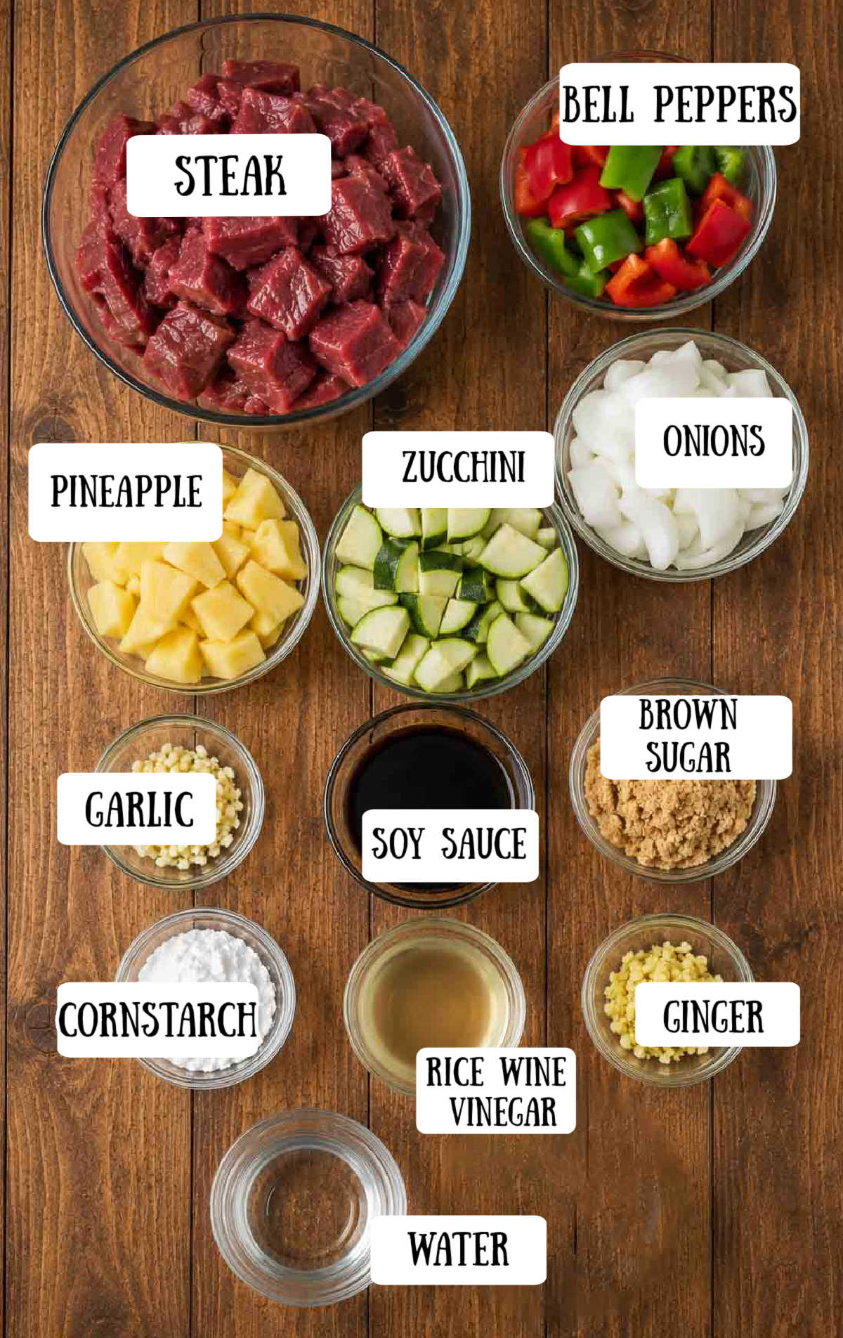 All of the ingredients needed for this recipe.